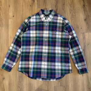 Ralph Lauren Polo Men's Plaid Button Down Shirt Classic Fit Long Sleeve XL EUC